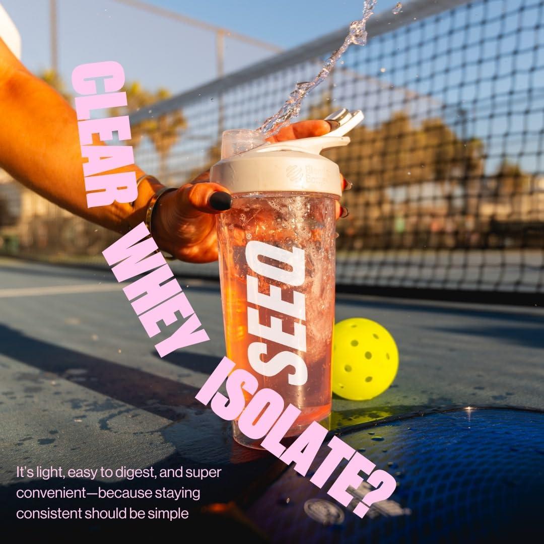 SEEQ SEEQ Clear Whey Isolate Protein Powder, Fruit Punch, 25 Servings, 22g Protein Per Serving, Sugar-Free, Keto-Friendly, Soy-Free Clear Protein Powder, Juice-Like Protein