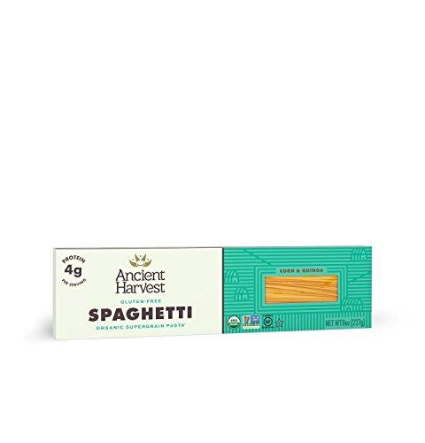 Ancient Harvest Ancient Harvest Organic Gluten-Free Corn and Quinoa Supergrain Spaghetti Pasta, 8 oz. Box (Pack of 12), Plant-Based Pasta with the Same Great Taste and Texture of Traditional Pasta