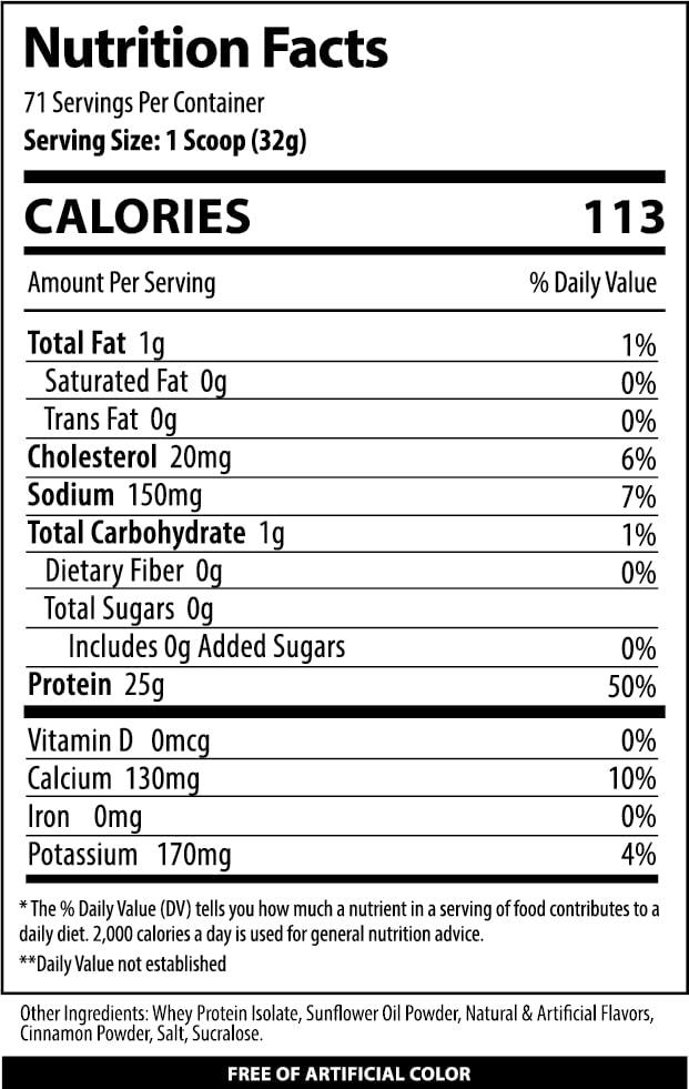 Alpha Supps Alpha Supps ISO, Low Carb 100% Whey Protein Isolate Powder, 25 Grams Per Serving, Helps Support Muscle Growth, Low Sugar and Gluten Free (Snicker Doodle, 5 lb)