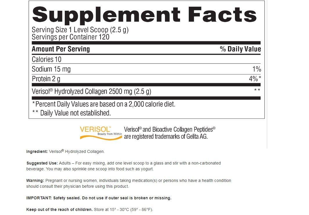 WorryFree Gadgets Worry Free Gadgets C-1215667 Trunature Verisol Collagen Pow Perp Healthy Skin With Bioactive