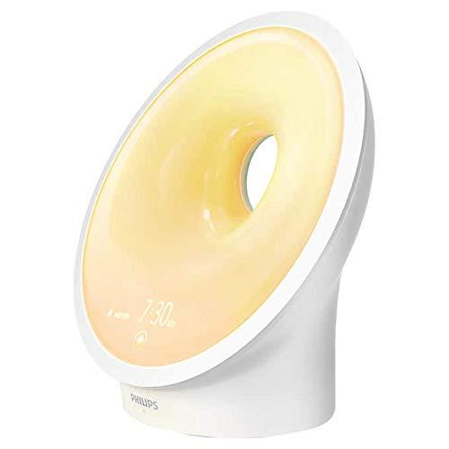 Philips SOMNEO Sleep & Wake-Up Light Therapy Lamp Sunrise Alarm and Sunset Fading Night Light, White (HF3651/60) image-1