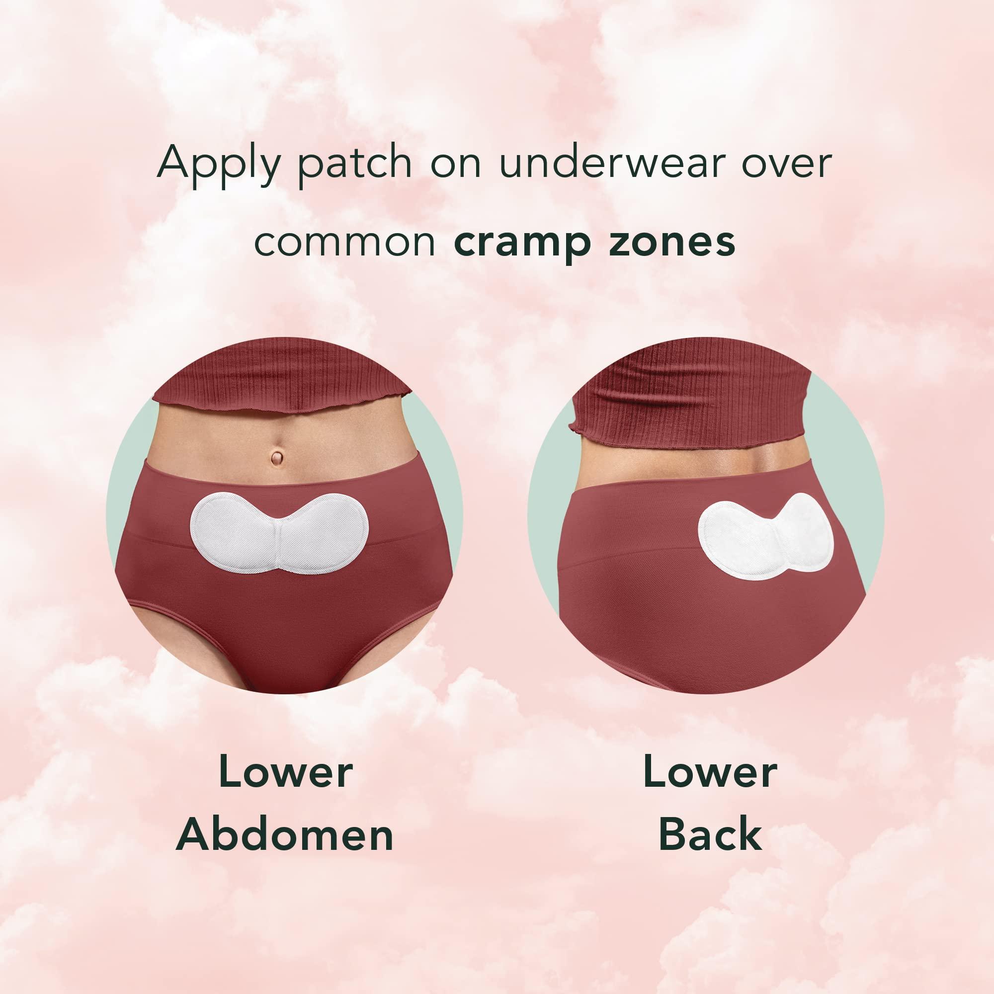 Rael Rael Herbal Heating Patches, Period Cramps Relief, Heat Therapy, Ultra Thin Design, Large Size for Extra Coverage, All Skin Types (8 Count)