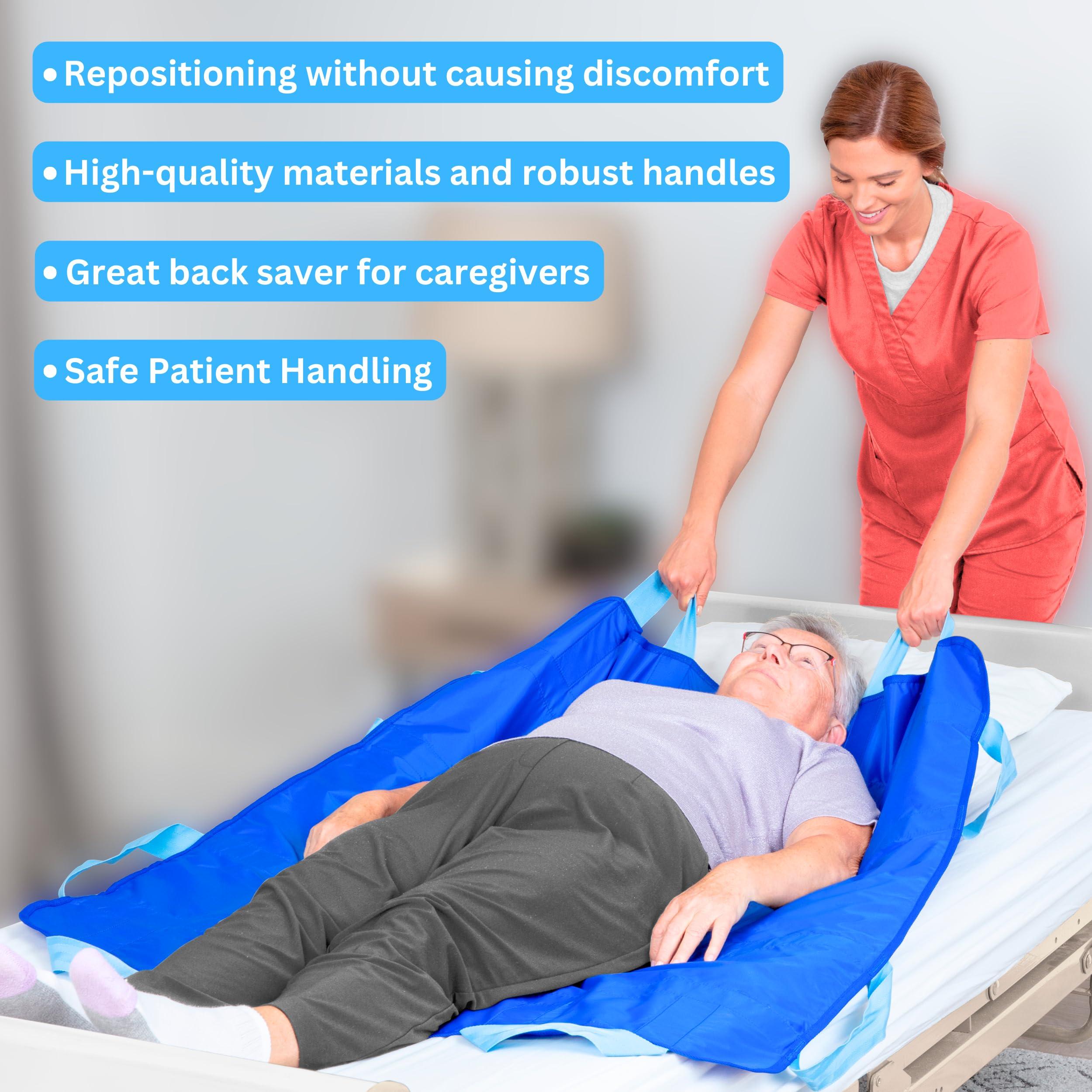 EYRA EYRA Positioning Bed Pads for Elderly, Positioning Bed Pad with Reinforced Handles 48x40, Slide Sheets for Moving Patients, Bed Positioning Pad Designed for Turning, Lifting & Sliding Elderly