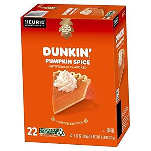Dunkin' Dunkin\' Pumpkin Spice Flavored Coffee, 88 Keurig K-Cup Pods