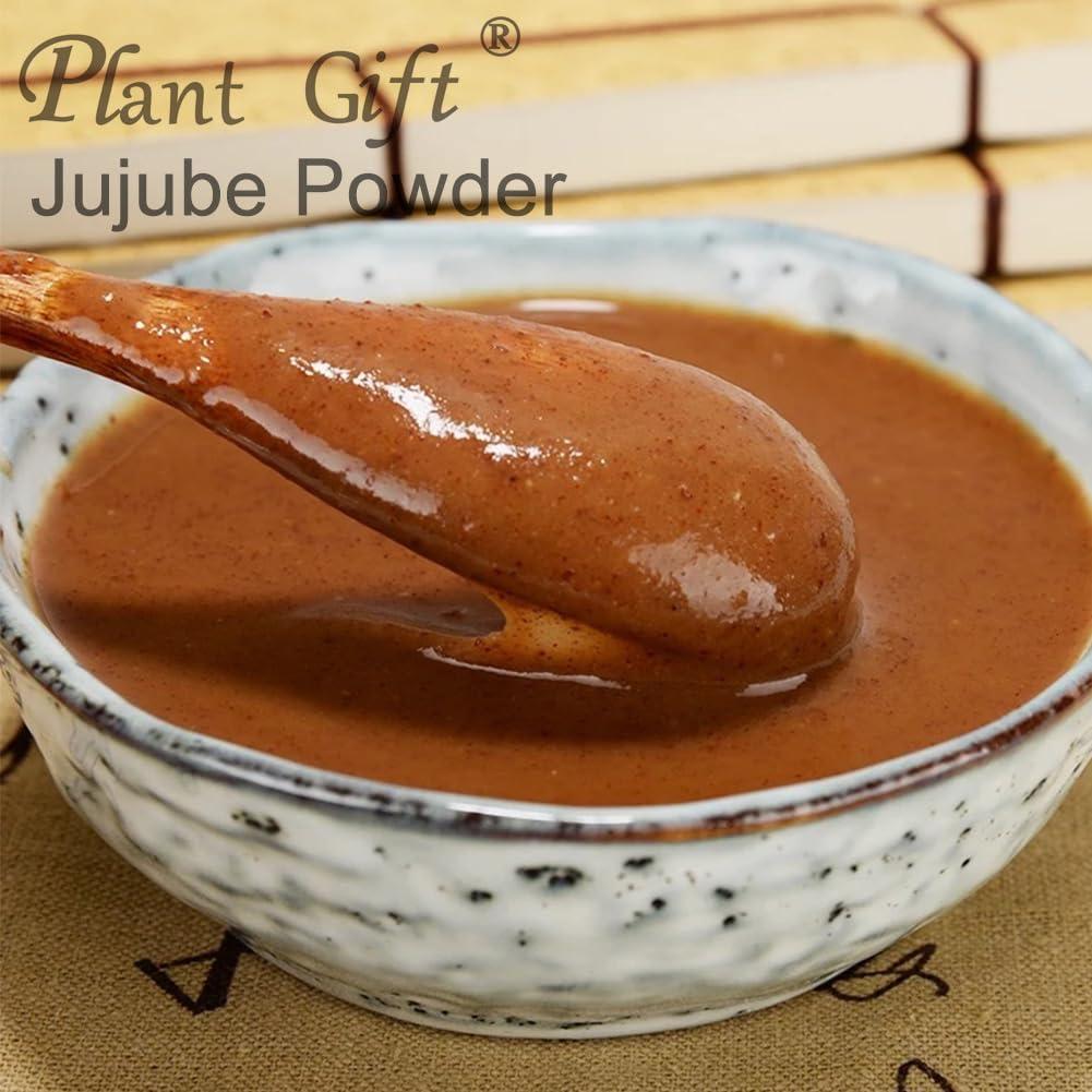 Plant Gift 100% Natural Pure Jujube Powder 100g/3.52oz Cooked Red Dates Powder For Smoothies, Shakes, Baking & Drinks,Tea | Free from Preservatives, Easy to Use Chinese Date