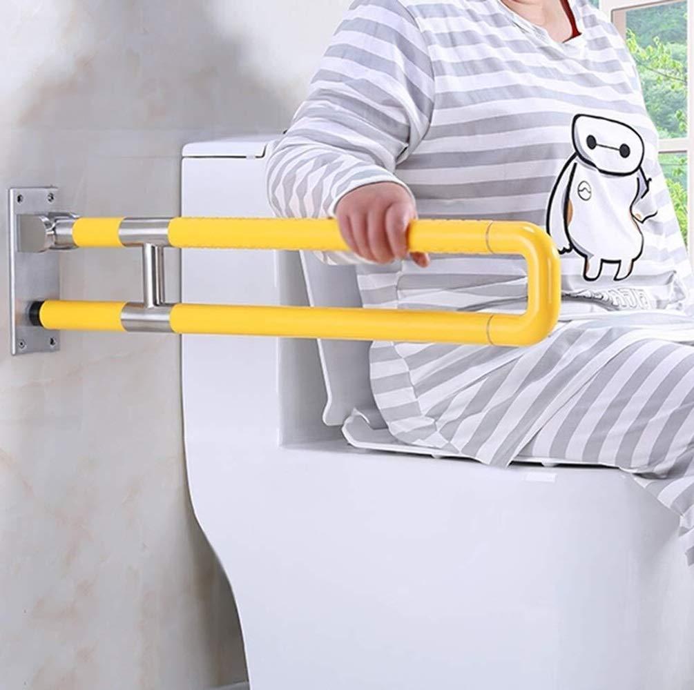 FairUo FairUo Folding Handicap Grab Bars Rails Toilet Handrails, Bathroom Grab Bar- Foldable and Portable Bathroom Safety Rails, Disabled, Elderly, Disabled, Pregnant Women Foldable Handrail Towel Rack/60