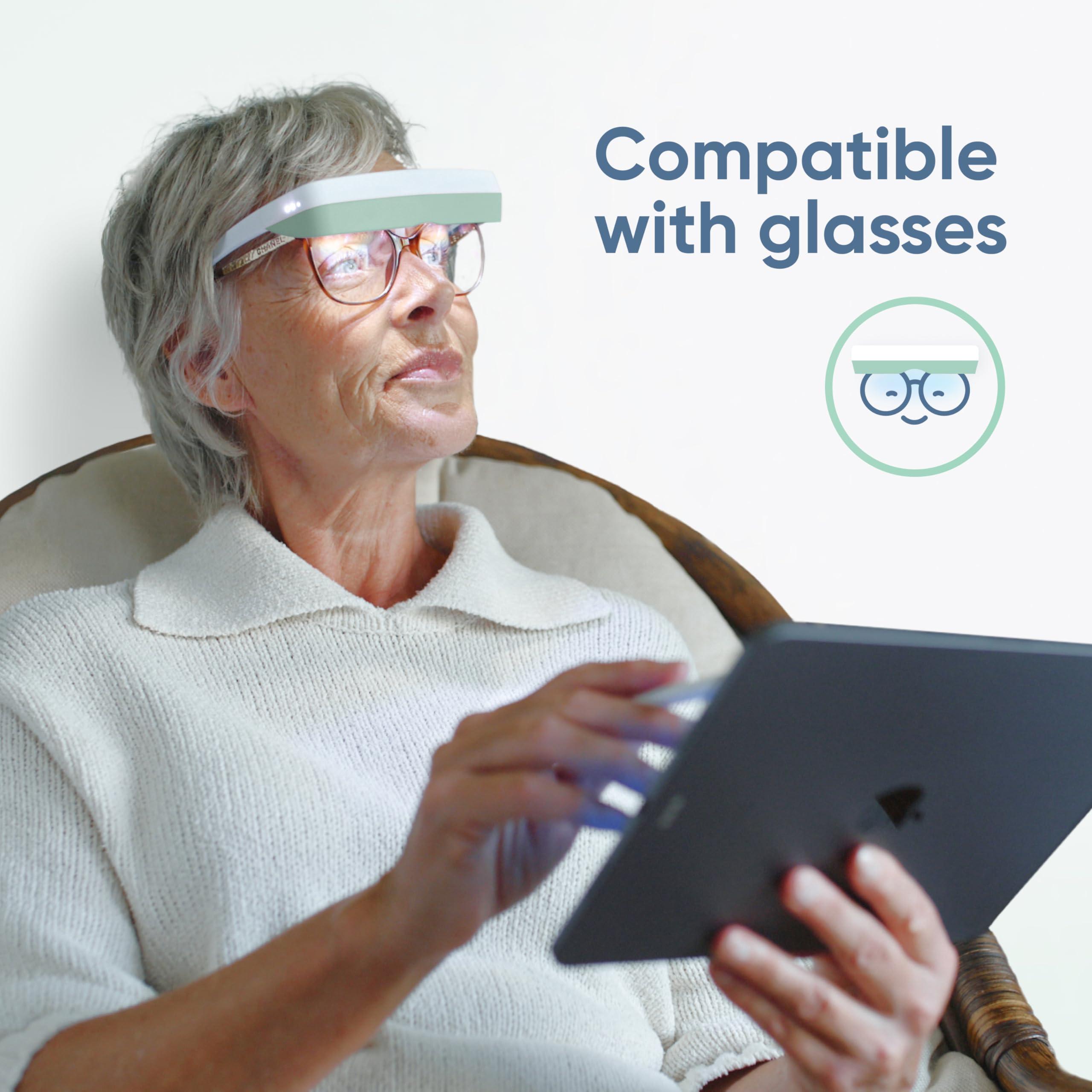 luminette Luminette 3 Light Therapy Glasses - Wearable Light Therapy Lamp - Natural Relief for Sleep Problems, Seasonal Mood Disorders & Jet lag - Portable Daylight Lamp (Green)