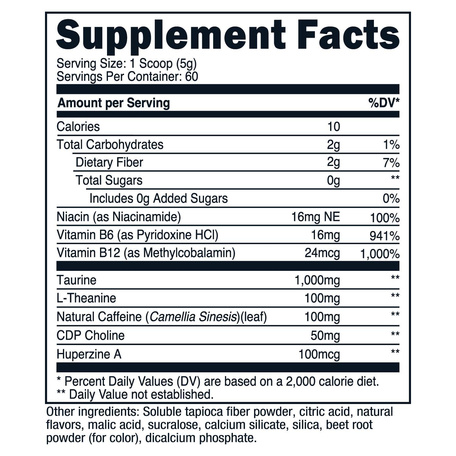 Nutricost Nutricost Energy Complex (Strawberry Kiwi) (60 Servings) - Clean Energy Powder, 300g Dietary Supplement