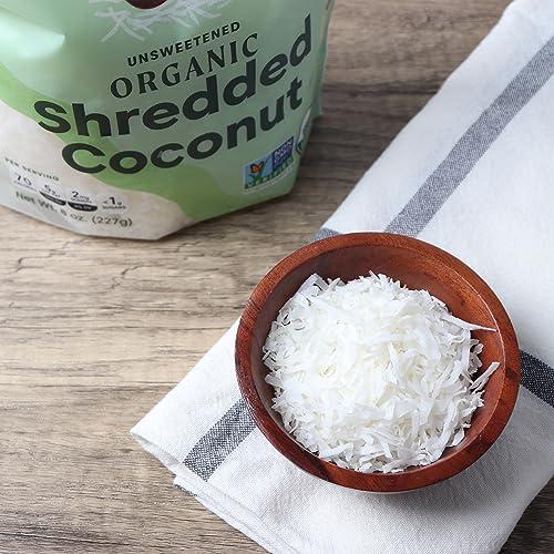 Fiesta Tropicalé Unsweetened Coconut Flakes, 8 Oz (Pack of 3) - Raw Organic Dried Coconut Flakes, Gluten Free, Shredded Coconut Perfect for Vegan Baking, Smoothies, and Keto Recipes - Fiesta Tropical