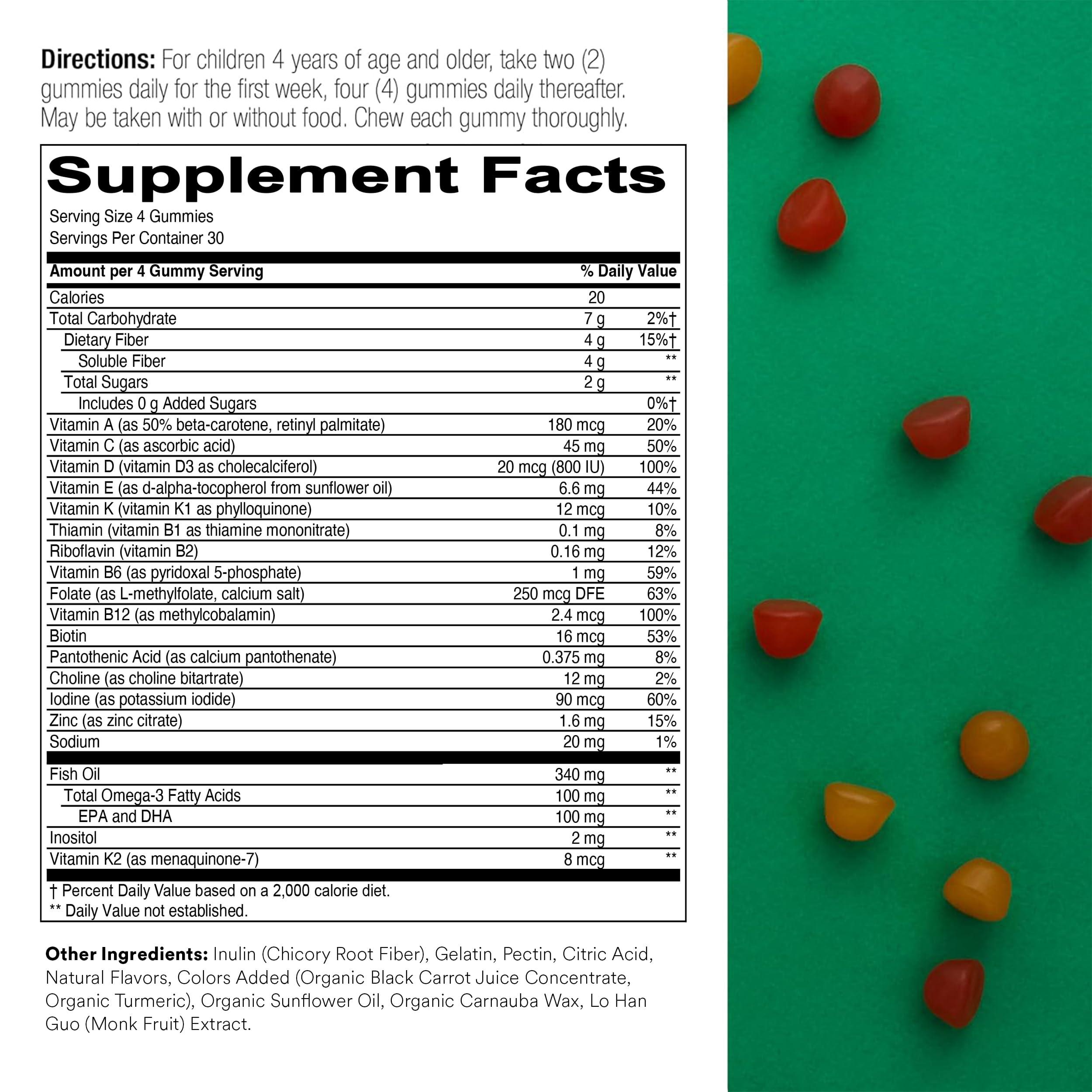 SmartyPants SmartyPants Kids Multivitamin Fiber Supplement Gummies and Probiotic Immunity Bundle: Omega 3 Fish Oil (EPA/DHA), Vitamin D3, C, Vitamin B12, B6, Digestive & Immune Support Supplement (30 Day Supply)