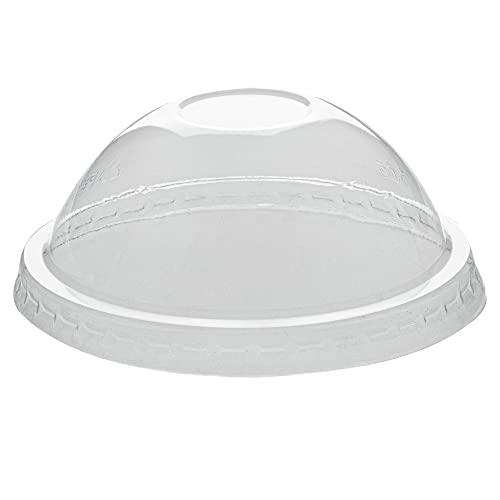 Restaurantware LIDS ONLY: Dome-Shaped Lids, 50 Transparent Plastic Lids For 12 Ounce Coppetta To Go Cups - Cups Sold Separately, Disposable, Clear Plastic Dessert Cups Lids, For Dessert Takeaways- Restaurantware