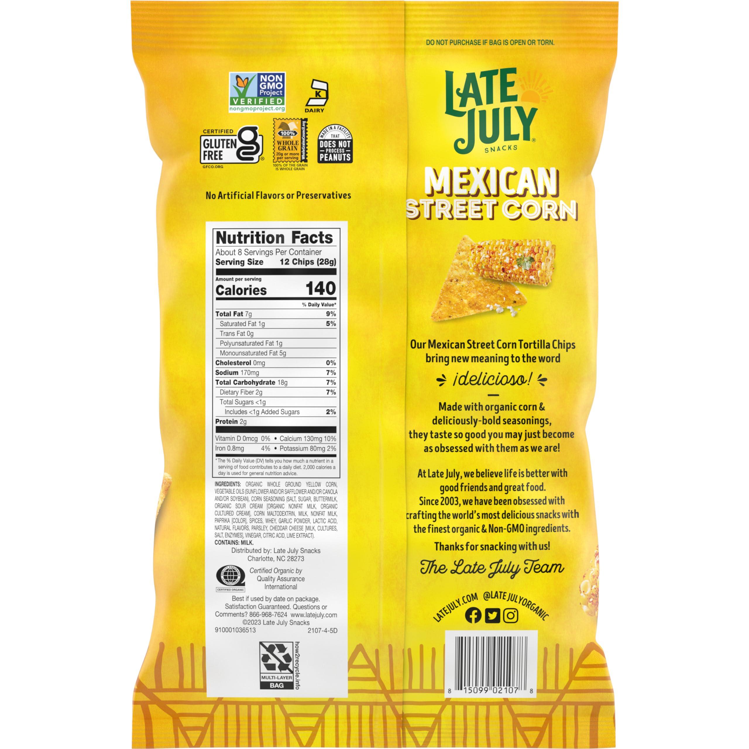 Late July Late July Snacks Mexican Street Corn Tortilla Chips, 7.8 Oz