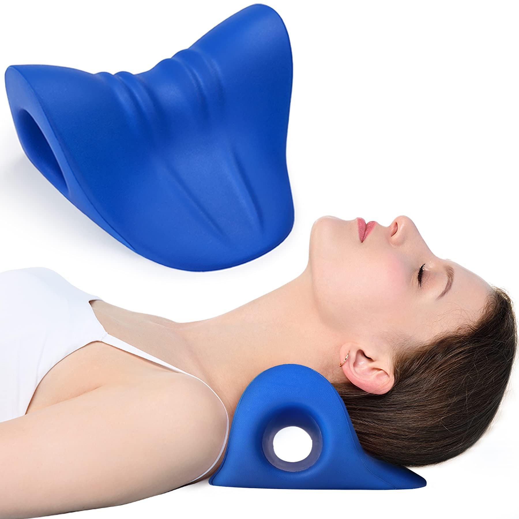 RESTCLOUD RESTCLOUD Neck and Shoulder Relaxer, Cervical Traction Device for TMJ Pain Relief and Cervical Spine Alignment, Chiropractic Pillow Neck Stretcher