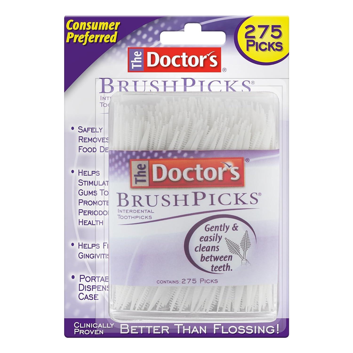 The Doctor\'s The Doctor\'s BrushPicks Interdental Toothpicks, 275 Picks (Pack of 2)