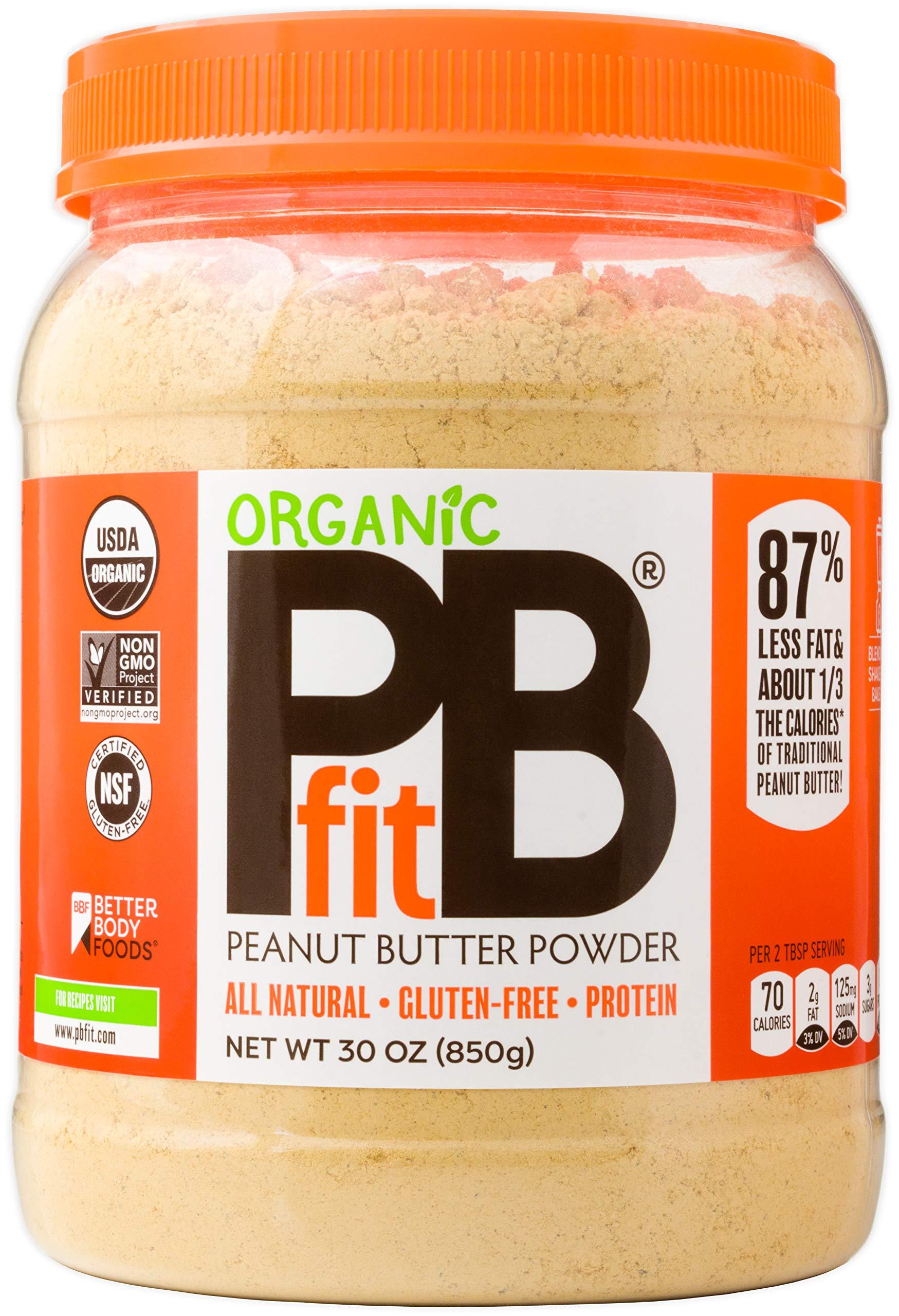 PBfit PBfit All-Natural Organic Peanut Butter Powder, 30 Ounce, Peanut Butter Powder from Real Roasted Pressed Peanuts, Good Source of Protein, Organic Ingredients