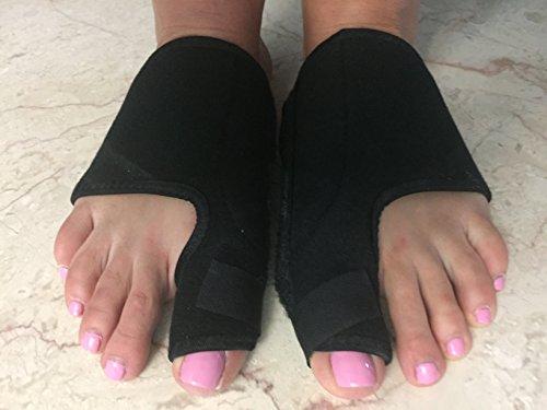 Patri Products, LLC BunionToe Stretcher/Separator/Corrector(2 Pieces) & Compression Foot Sock (1 Pair) for bunions, hammertoes, Deformed Painful Toes, for Men and Women, Pain Free Treatment Relief (Black, L/XL)