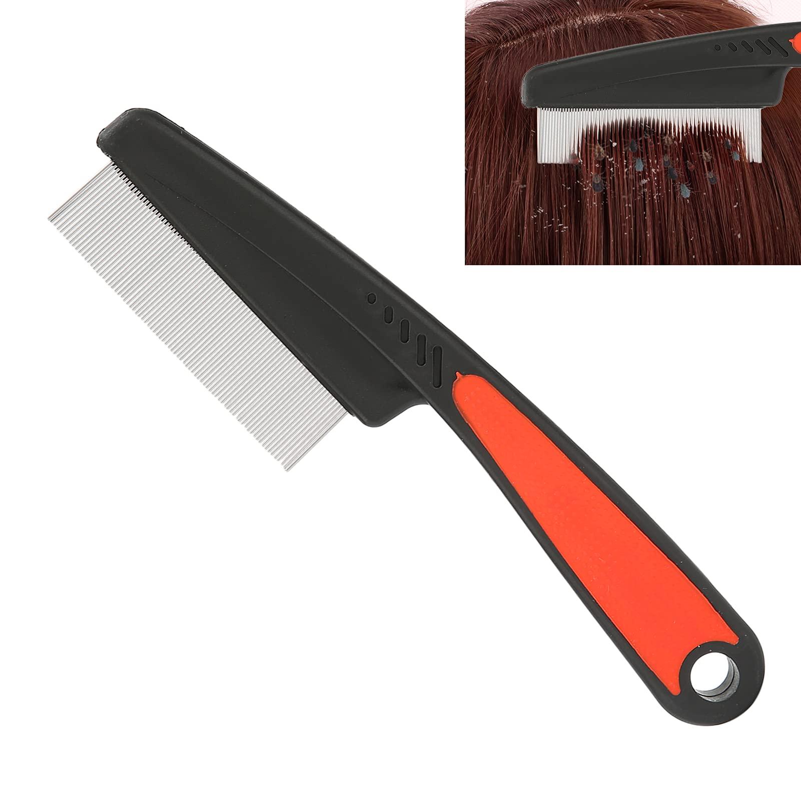 LIZEALUCKY Lice Combs, Stainless Steel Fine Tooth Comb Lice Comb Professional Head Lice Nit Removal Hair Comb for Kids Adults Pets Dog Long Short Hair