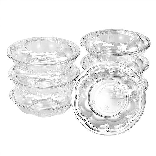 CIAO! CIAO! 18 oz Clear PET Fruit and Salad Bowl with Rose Dome Lid (150/case)