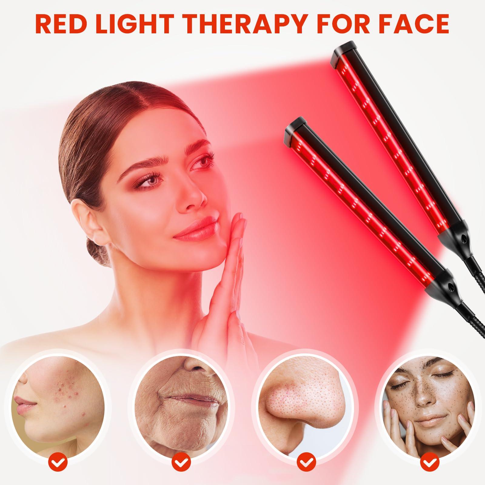 Viconor Viconor Red Light Therapy Lamp,4 Head Infrared Light Therapy for Body Device with Adjustable Stand-660nm Red Light850nm Near Infrared Light Therapy Device for Face,Body,Pain,Skin at Home