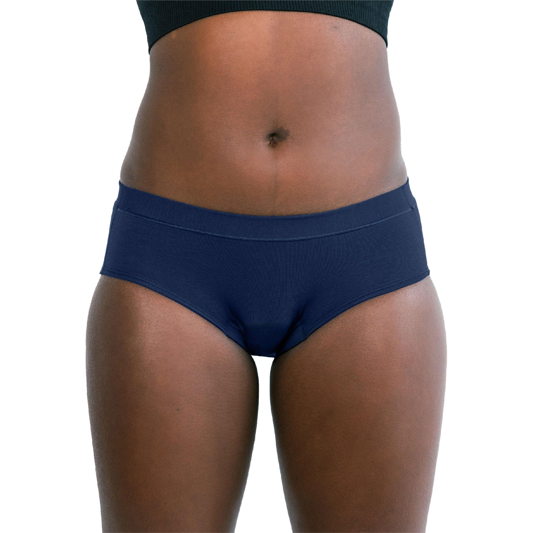 saalt saalt Comfort Modal Brief Period Underwear - Super Absorbency - Replaces 6 Pads or 8 Tampons (Medium, Midnight Sky)
