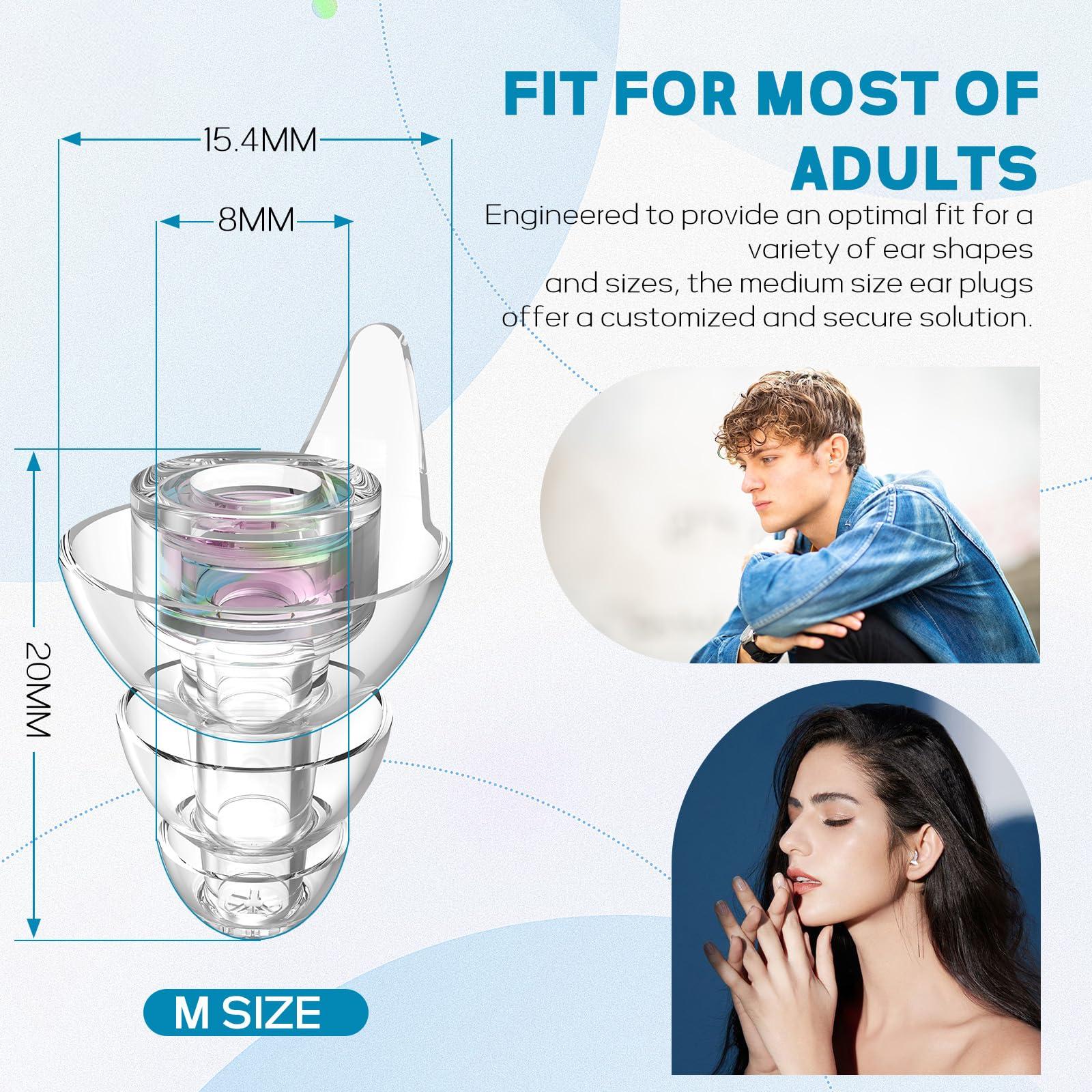 Hearprotek Hearprotek Hi-Fi Spirit Concert Ear Plugs, High Fidelity Silicone Music Ear Plugs for Concerts, Noise Reduction, Hearing Protection, Motorcycle, Musicians, Rave, Dj, Tinnitus Relief (Medium Size)