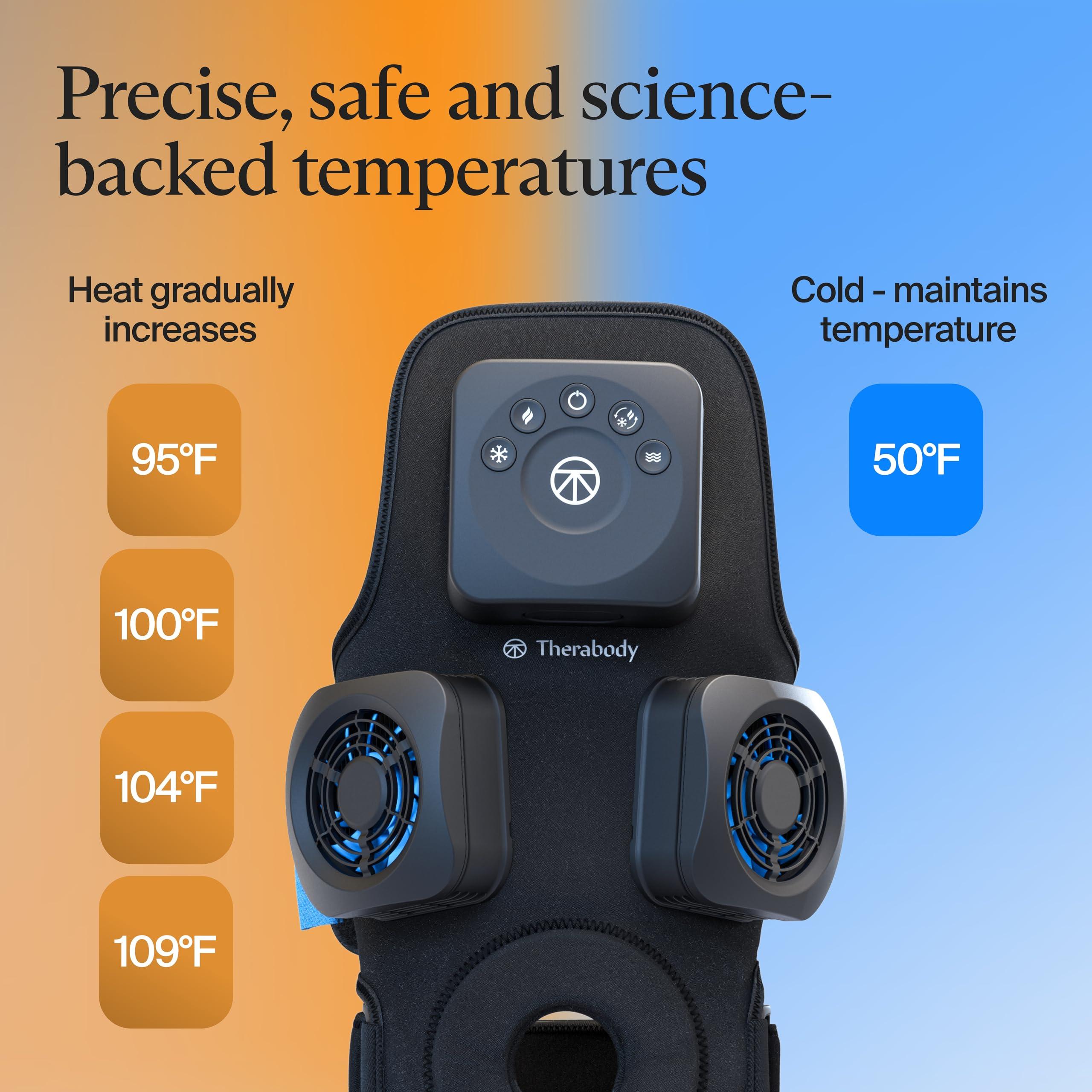 TheraGun TheraGun RecoveryTherm Knee - Contrast Therapy Wrap - Hot & Cold Vibration Wrap for Athletes - Advanced Contrast Therapy for Knee Pain Relief Wrap with Cryothermal Technology - One Size Fits All