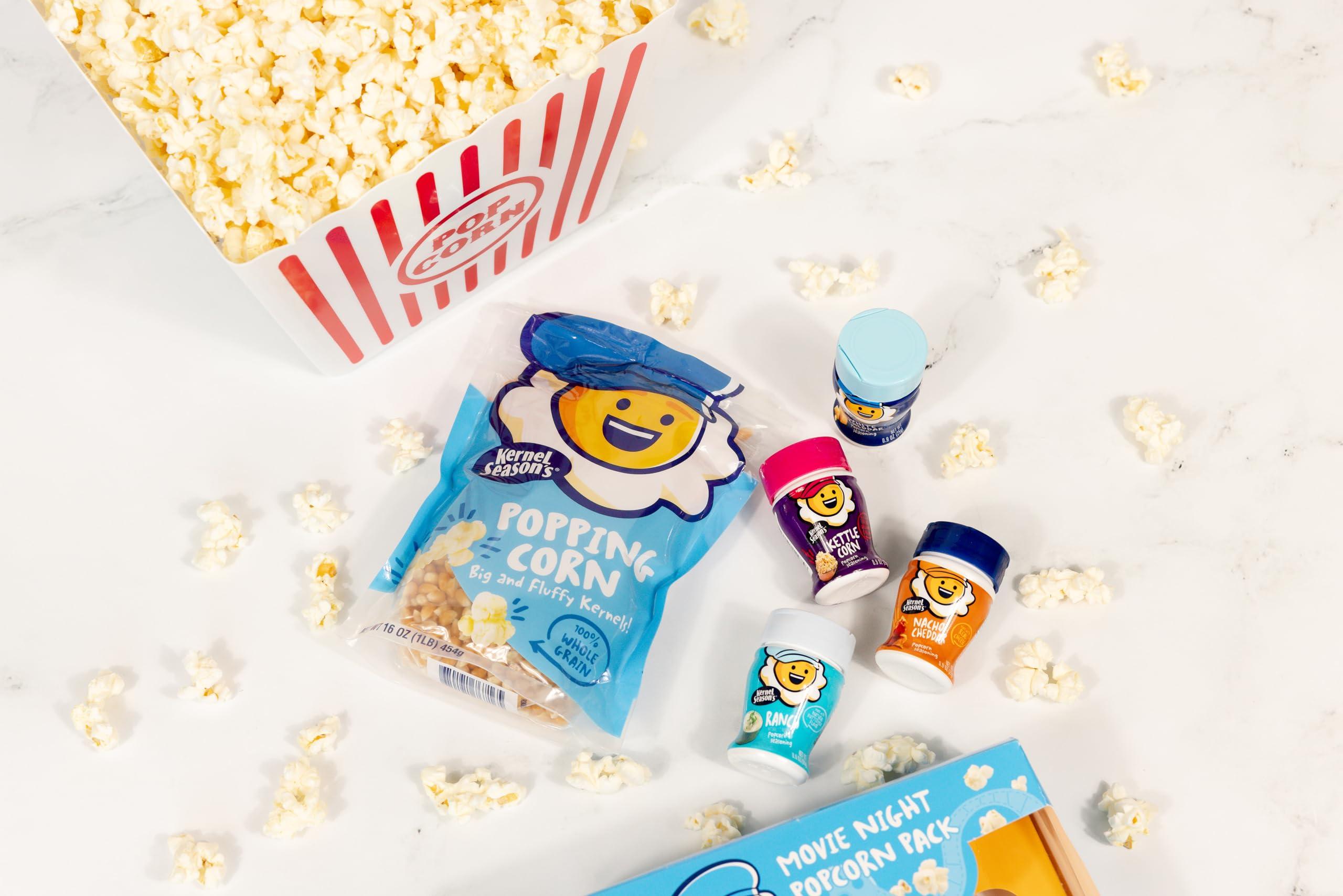 Kernel Season\'s Kernel Season\'s Movie Night Supplies, Popcorn and Seasoning Party Pack, 4 Flavor Variety Pack