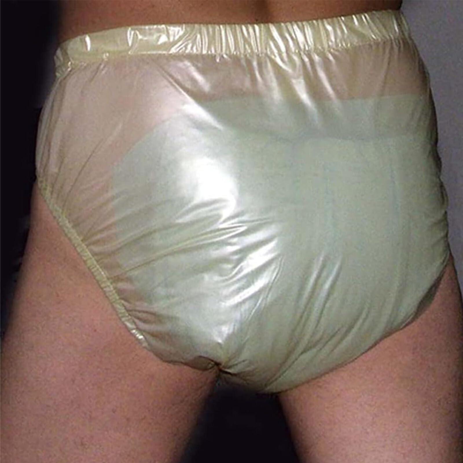 TAPIVA Adult Incontinence Plastic Pants/Washable Leak-Proof Adult Pull-On Pants/Adult PVC Diapers, Waterproof Reusable Senior Diapers/Soft Surface/Suitable for Adult Men and Women