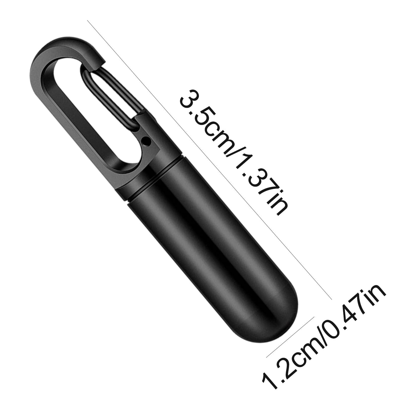 TILEZE Pill Case Keychain, Stainless Steel Keychain Pill Box, Small Portable Tablet Dispenser, Tablet Organizer, Home Must Have Pill Organizer, Pill Holder for Purse Bags Belt Home School Traveling