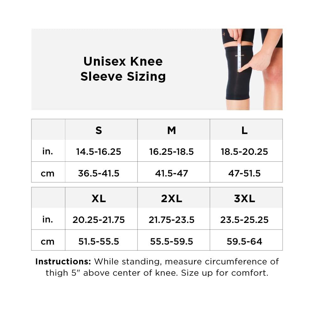 Tommie Copper Tommie Copper Core Compression Knee Sleeve, Unisex, Men & Women | 4D Stretch, Breathable Support for Muscle & Joint Stability - Dark Navy - X-Large