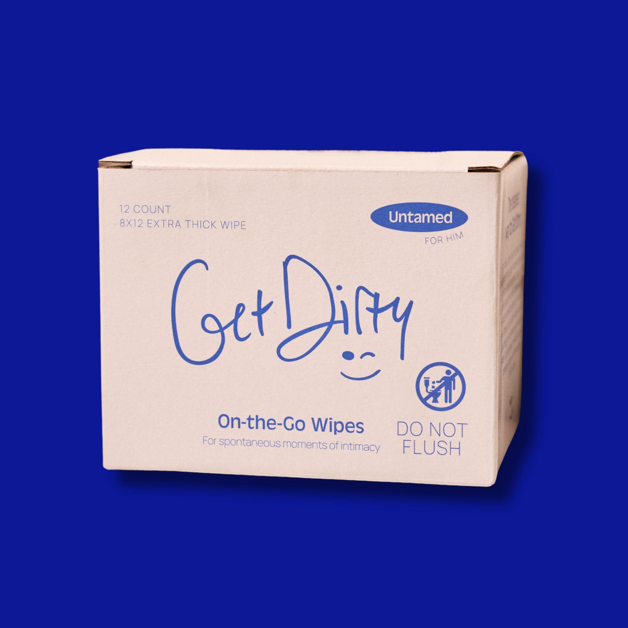 Get Dirty Get Dirty Wipes For Men - Easy, Discreet, Effective Intimate Wipes, Full Body Wipes for Men; Down There Wipes, Pack of 2 (24 Count)