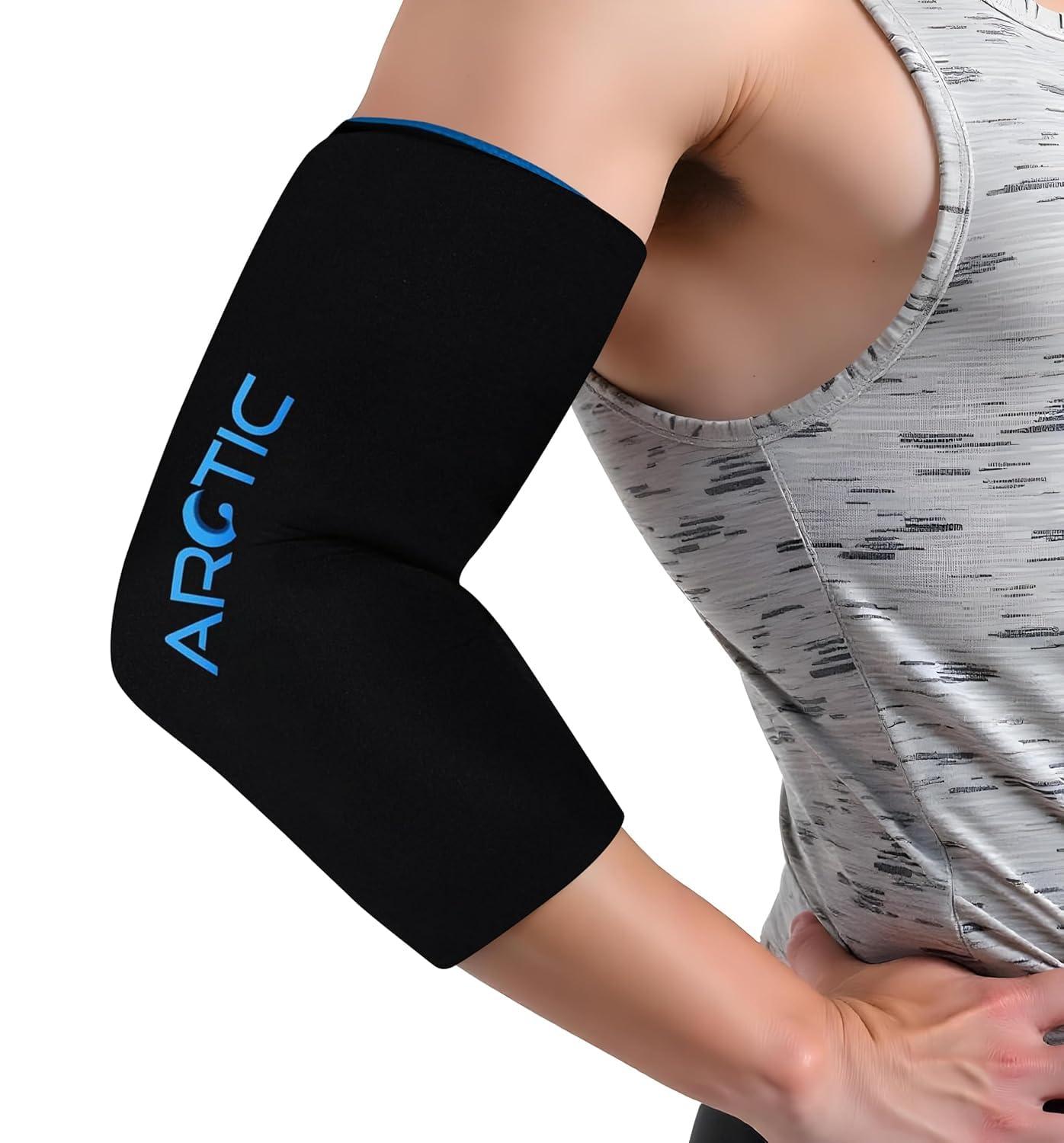 Arctic Neck Relief Cold Therapy Compression Ice Sleeve, Knee Ice Pack Wrap for Injuries, Elbow, Quad & Hamstring Relief, Flexible & Reusable Cold Wrap Recovery for Meniscus, ACL, MCL, Ice & Heat Therapy (X-Large)