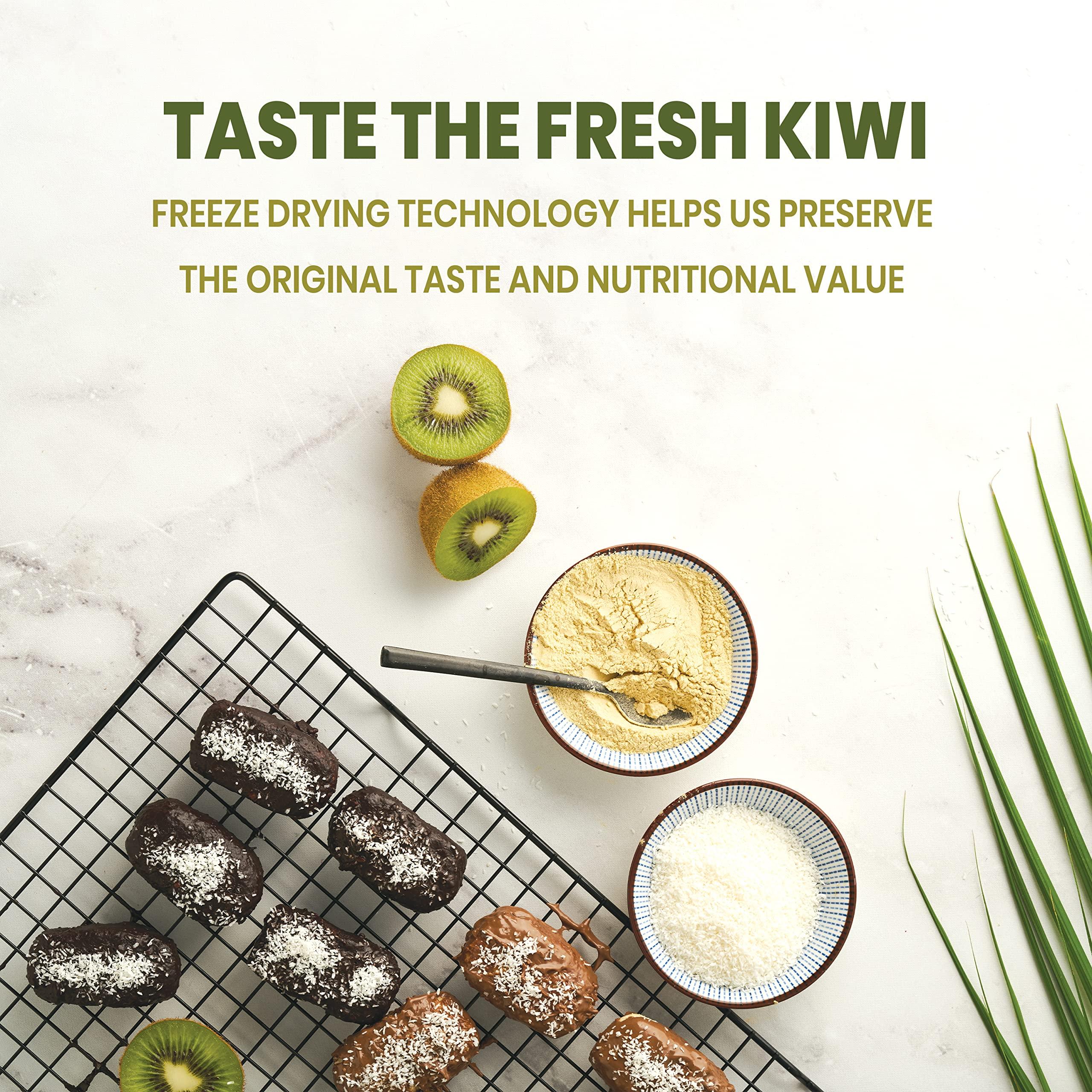 Jungle Powders Jungle Powders Kiwi Fruit Powder 3.5 Ounce Bag Freeze Dried Dried Kiwi Smoothie Whole Fruit Juice Powder For Baking Unsweetened Flavoring Kiwis Freeze Dried Fruit Powder For Cooking Supplement Extract