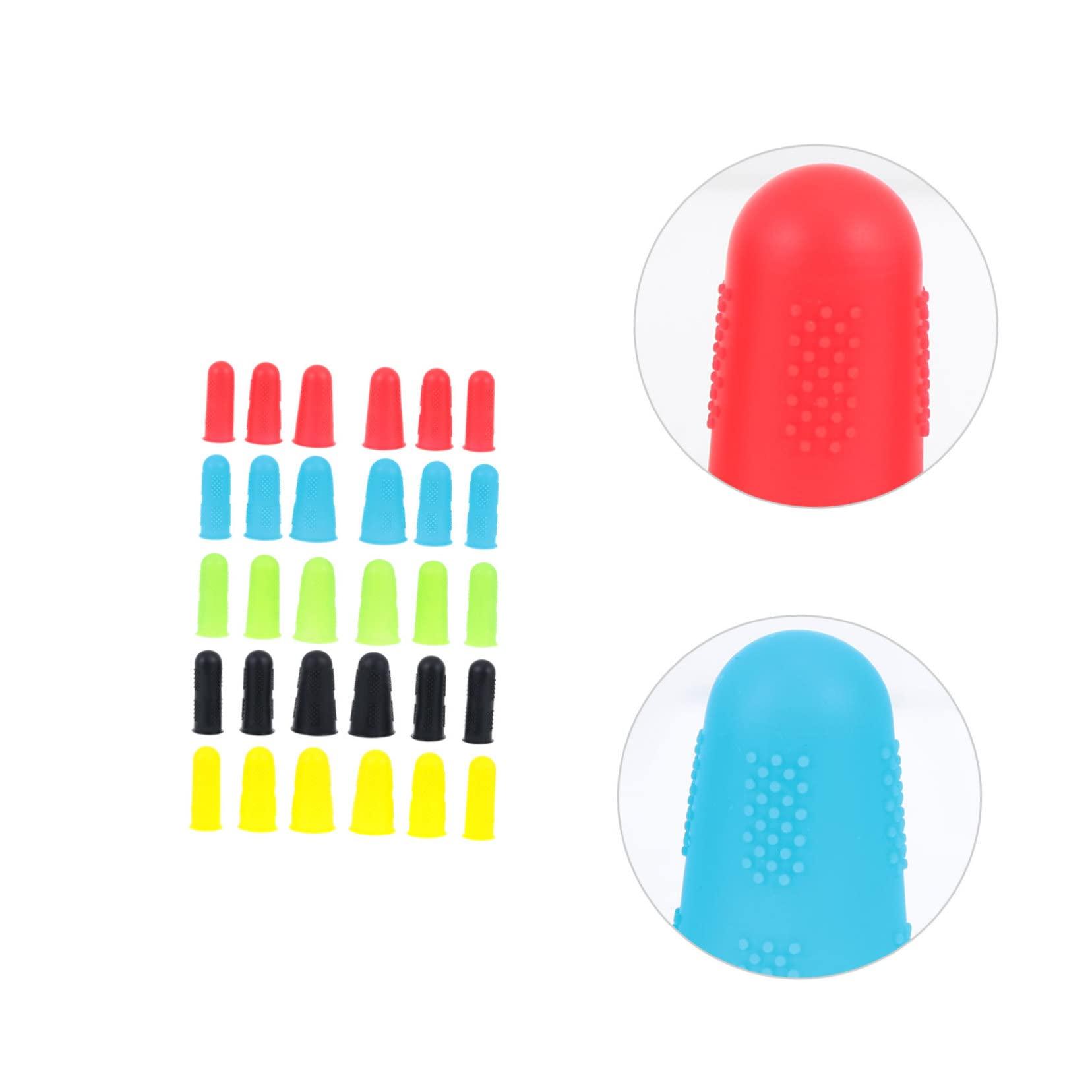DOITOOL 30pcs Finger Protector Silicone Mitts Silicone Bandages Silicone Finger Sleeve Finger Cover Finger Covers Hot Glue Silicone Finger Protectors Protective Finger Caps Guitar