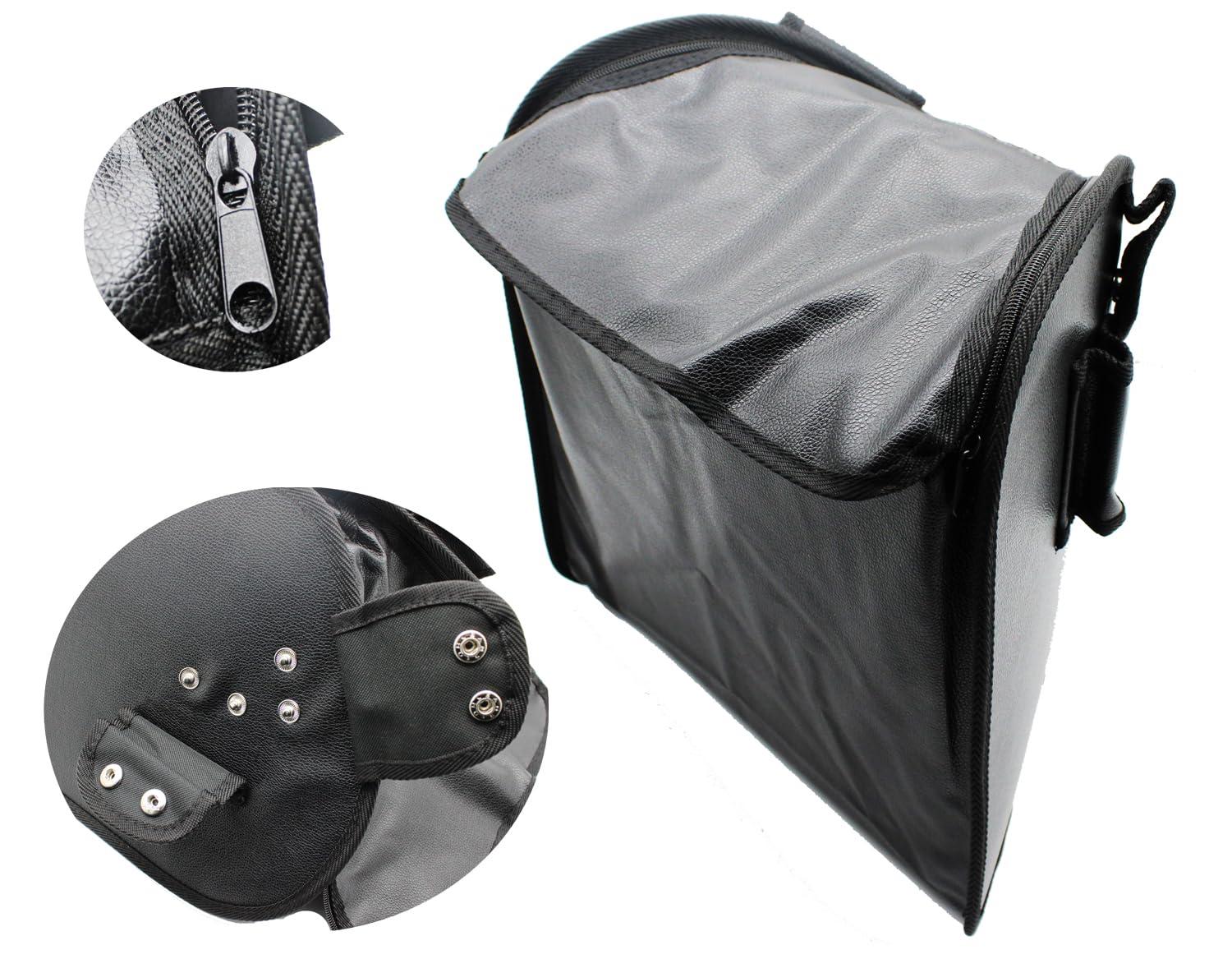 ForconMed 3 Wheel rollator Storage Bag,Bag for 3 Wheel Walker,Pouch Bag for 3 Wheeled Rollator Walker, 3-Wheel Walker Bag,Tote Bag with Snaps,3 Wheel rollator Universal Replacement Part.(1Ea,Black)
