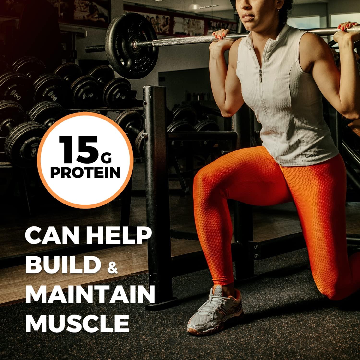 Growing Naturals Growing Naturals Organic Rice Protein Powder - 15g Plant Protein, 2.8G BCAA - Low-Carb, Low-Sugar, Non-GMO - Vanilla Blast, 16.4 Ounce (Pack of 1)