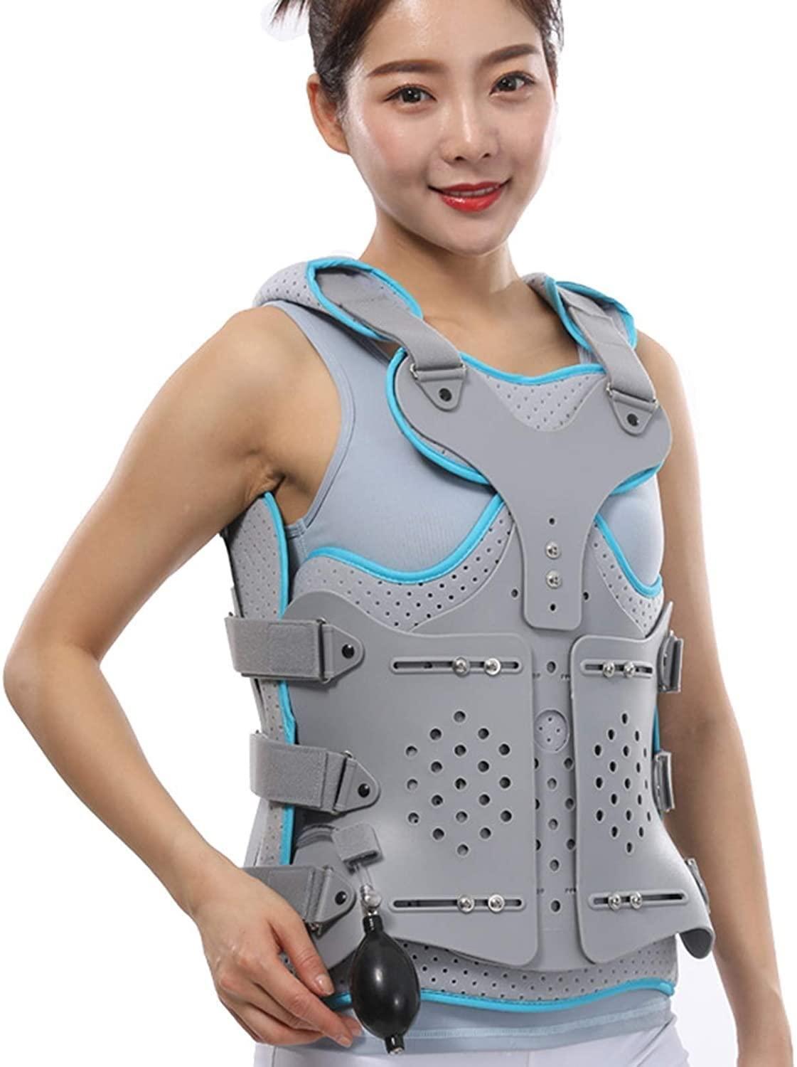 SJHY Posture Corrector Thoracic Back Brace Spinal Lumbar Fracture for Hyperextension Orthotics Spine Fixation Lumbar Thoracolumbar Brace Back Posture (Size : Single airbag)