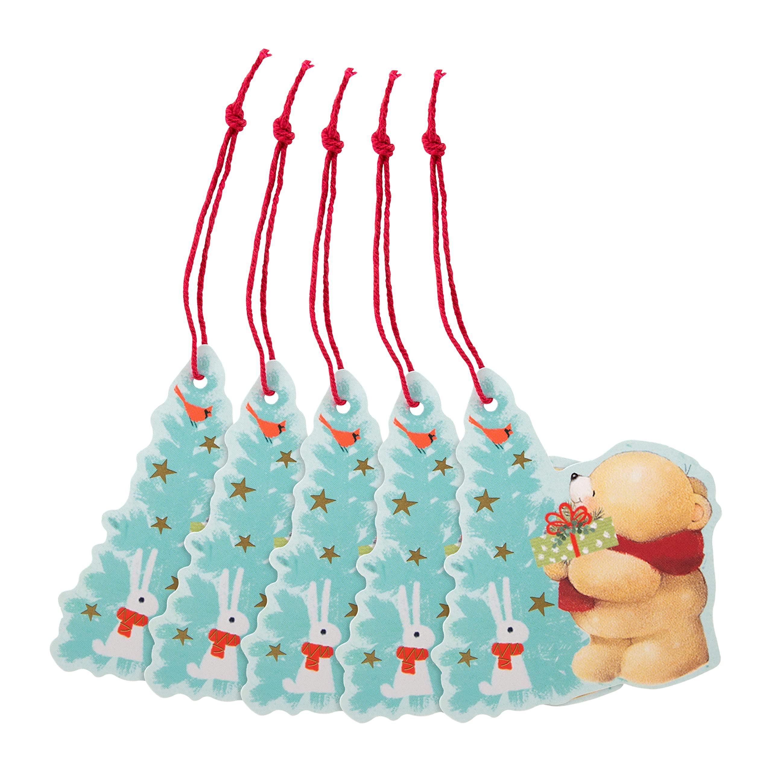 Hallmark Hallmark Forever Friends Christmas Wrapping Paper and Gift Tag Bundle - 3 Rolls of Paper in 1 Design with 3 Packs of 5 Gift Tags