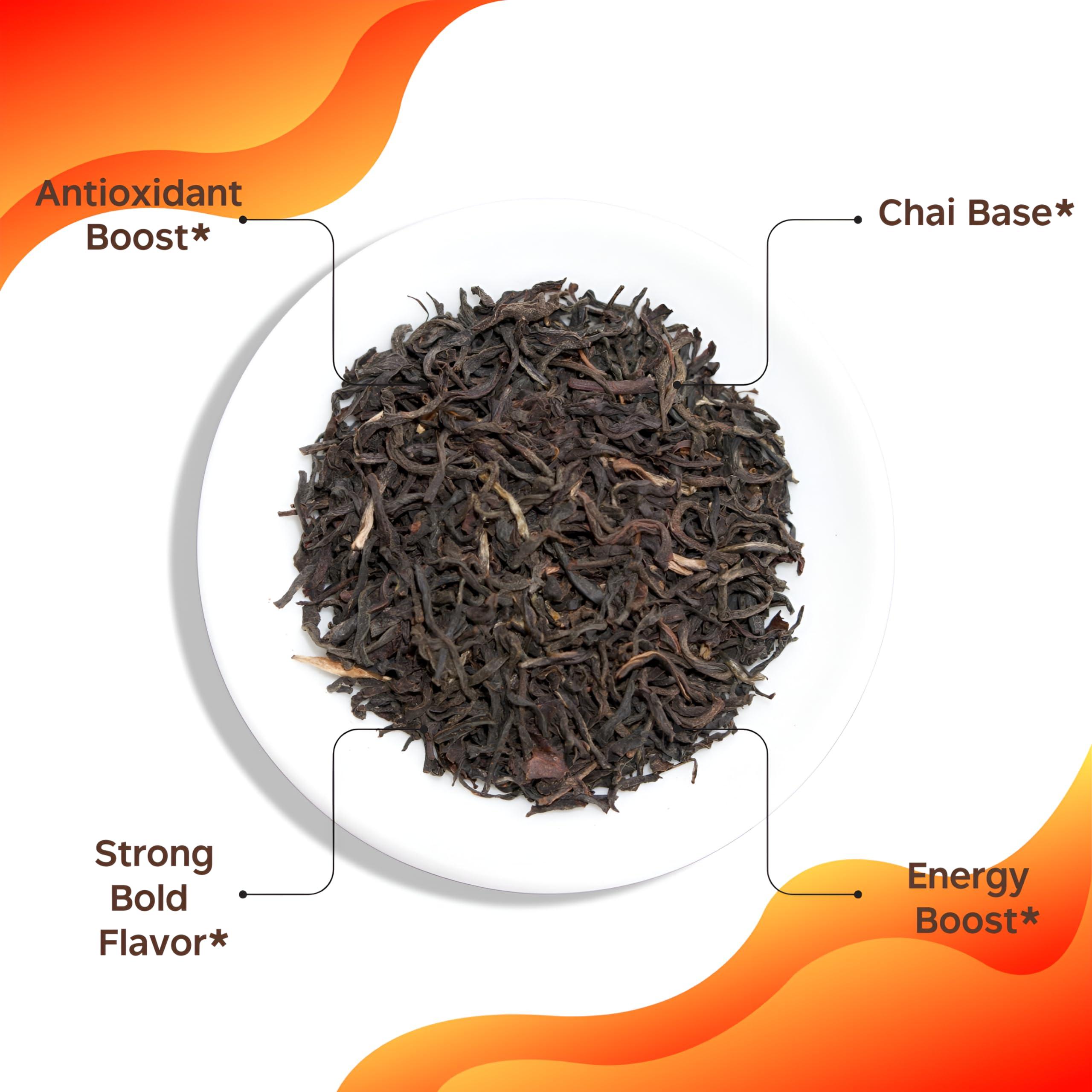 Woocup Woocup Awaken Assam Black Tea (2 oz) - Pure Assam Loose Leaf Black Tea for Chai Tea, Thai Tea, and Kombucha Drink, Loose Leaves for Cold Brew Tea and Hot Brew, Non GMO