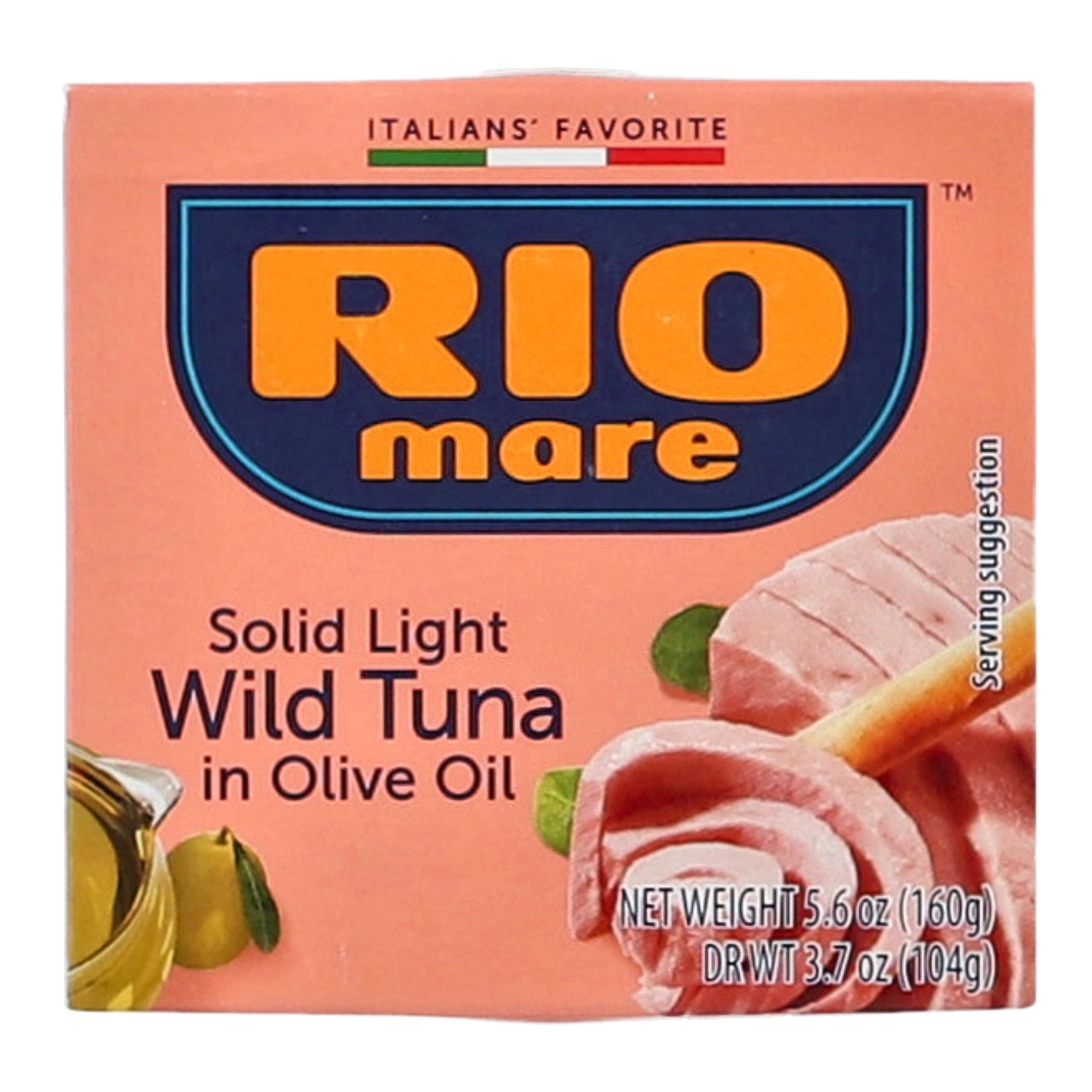 Rio Mare Rio Mare Tuna in Olive Oil - 5.6 Oz Can (Pack of 3) - Italy's No.1 Choice for Tuna - Distinctive Pink Color, Premium Quality, and Great Flavor(Packaging May Vary)