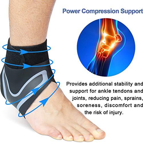 beister beister 1 Pair Ankle Support Breathable Neoprene Compression Ankle Brace for Men and Women, Elastic Sprain Foot Sleeve for Sports Protect, Arthritis, Plantar Fasciitis, Achilles tendonitis, Recovery