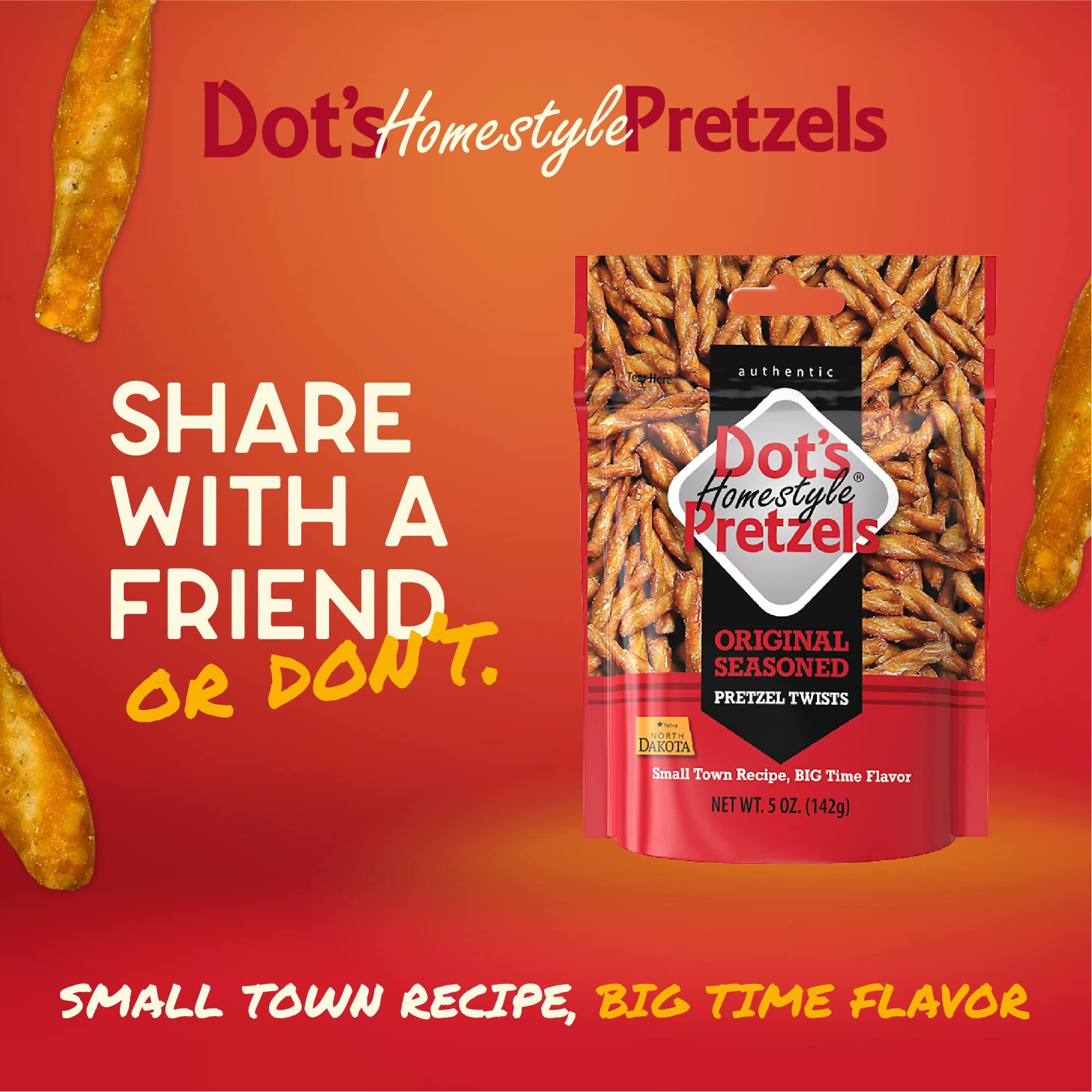 Dot\'s Homestyle Pretzels Dot\'s Homestyle Pretzels 5 Ounce Snack Size Individual Packs Seasoned Pretzel Twists (Original, 5 Ounce (Pack of 1))