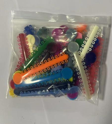 Ceonam 1040 Pcs Multicolored Braces Rubber Bands Orthodontic Ligature Ties O-Rings Elastic Bands for Braces (Color)