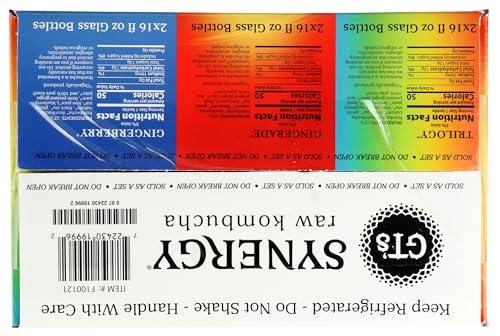 GTs Living Foods GTS LIVING FOODS Organic Synergy Kombucha Variety 6 Pack, 16 FZ