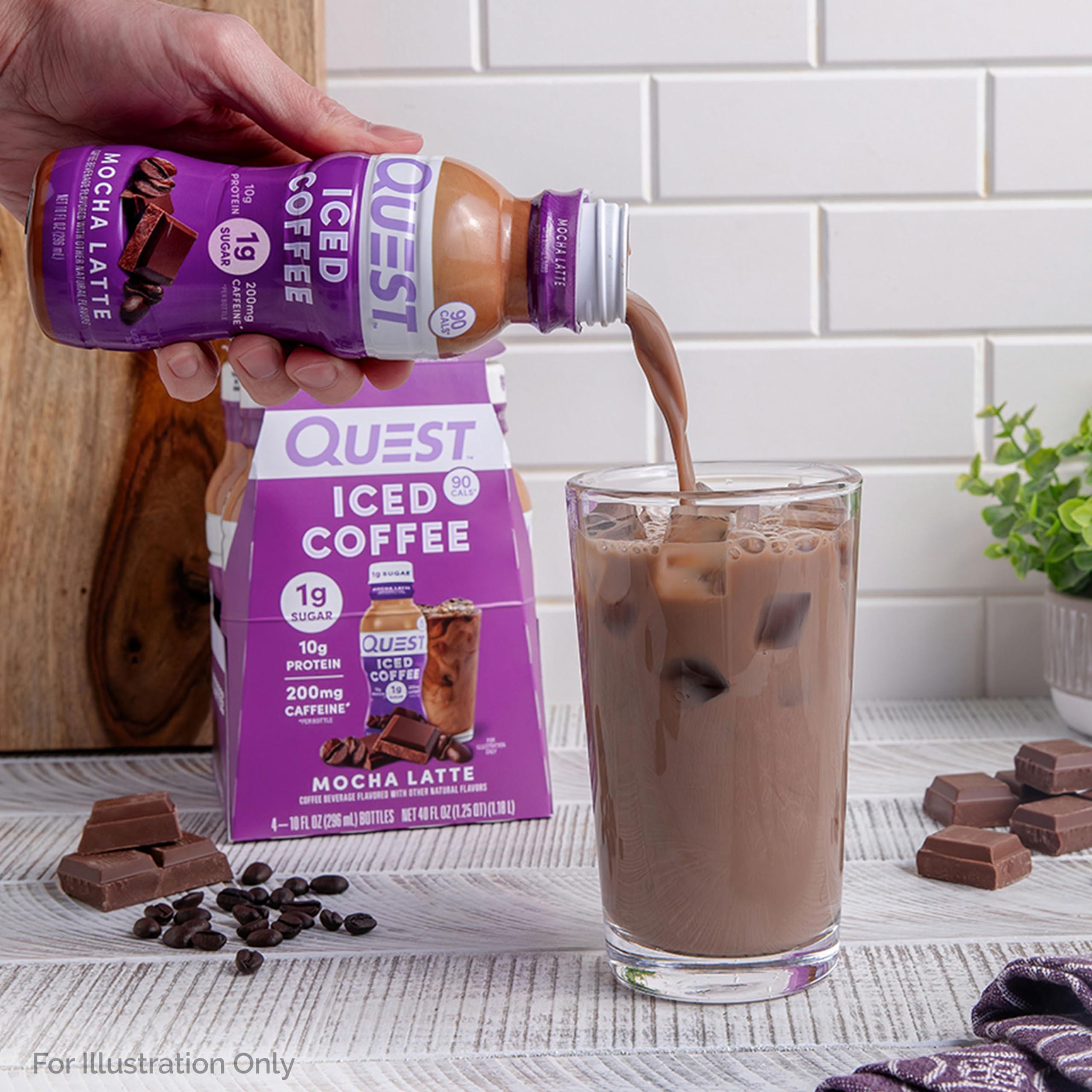Quest Nutrition Quest Mocha Latte Iced Coffee & Chocolate Cake Frosted Cookies Mix-In Bundle, Protein Snack