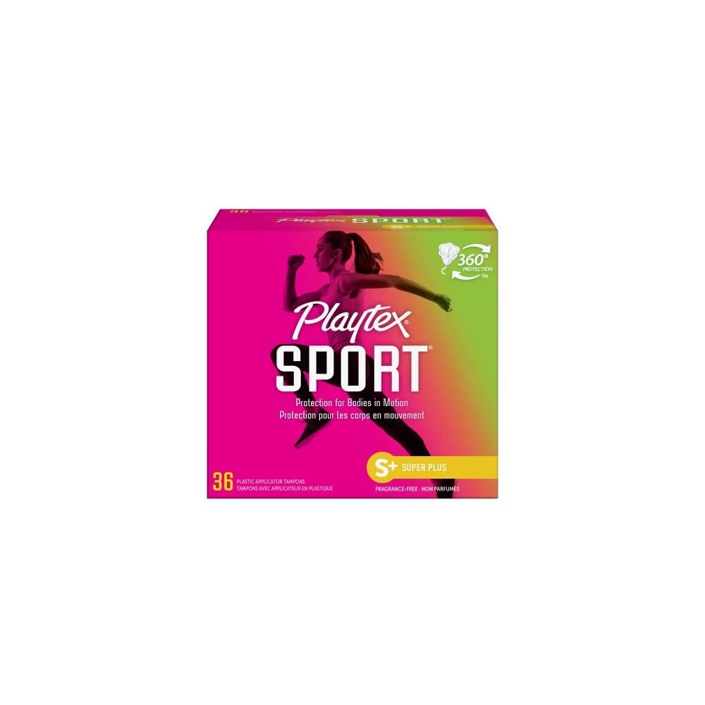 Playtex Playtex Sport Unscented, Super Plus, 36 Plastic Tampons (Pack of 2)