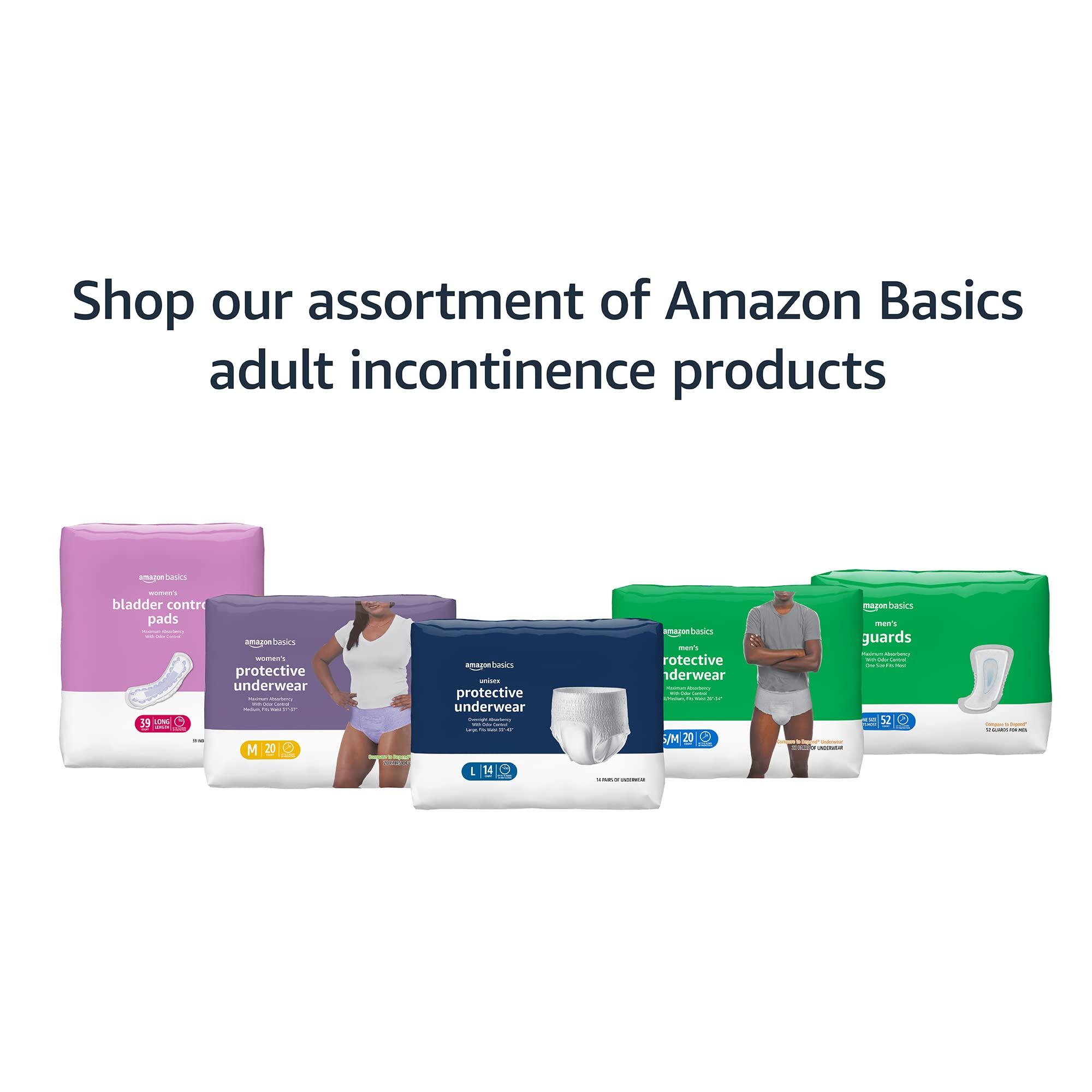 Amazon Basics Amazon Basics Incontinence Underwear for Women, Protective, Disposable, Postpartum, Maximum Absorbency, Small, Lavender, 72 Count (3 Packs of 24)