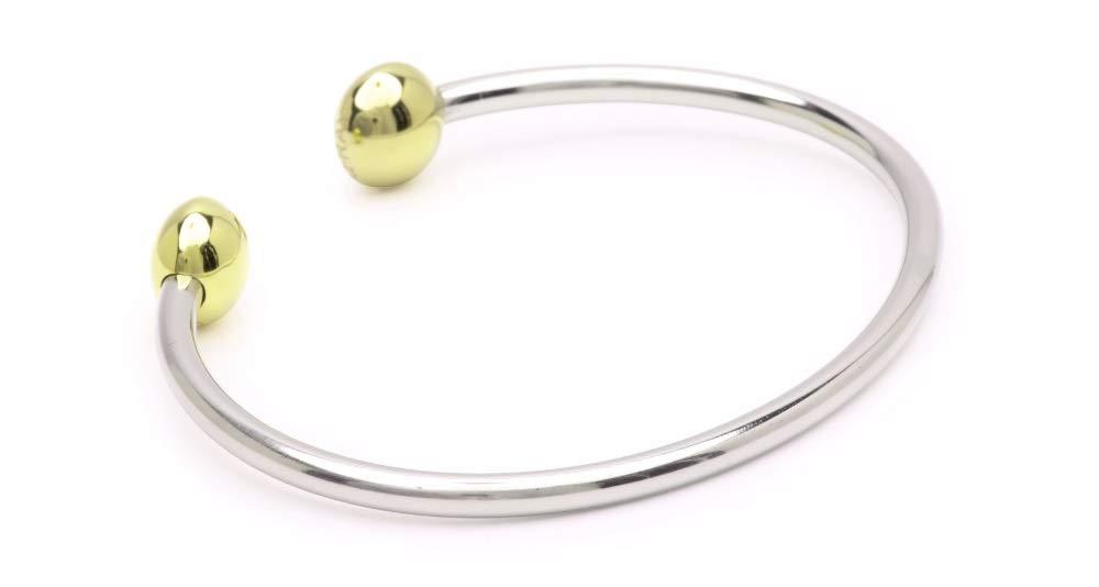 QRAY QRAY Combo Standard Steel Golf Athletic Bracelet Men Women C-Shaped Health Wellness Bracelet (Medium: 7"~7.75")