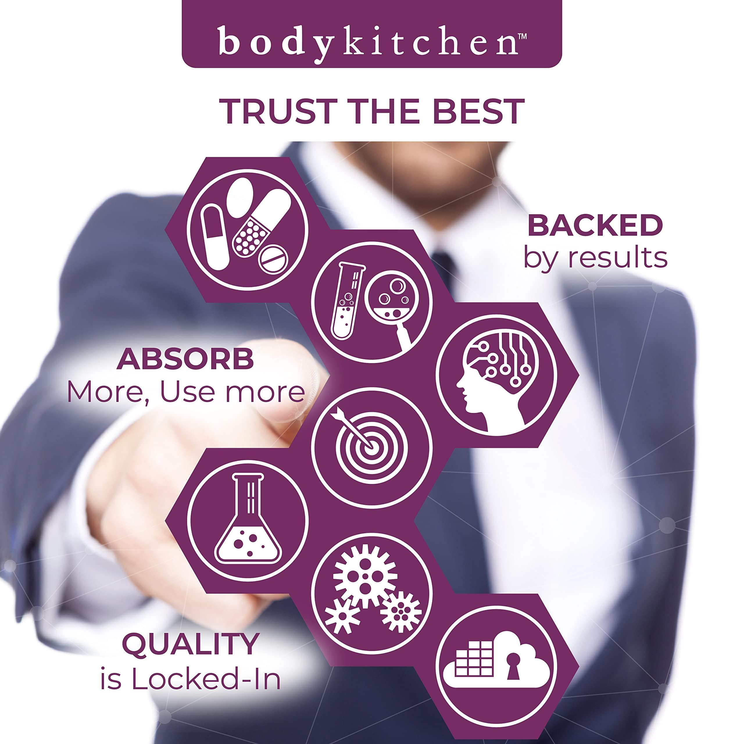 Body Kitchen Body Kitchen Collagen and 250 mg Elastin Supplement to Aid Signs of Aging, Support Skin Health & Elasticity, Fewer Wrinkles, Unflavored Powder, Tasteless, Odorless, Colorless, 30 Servings