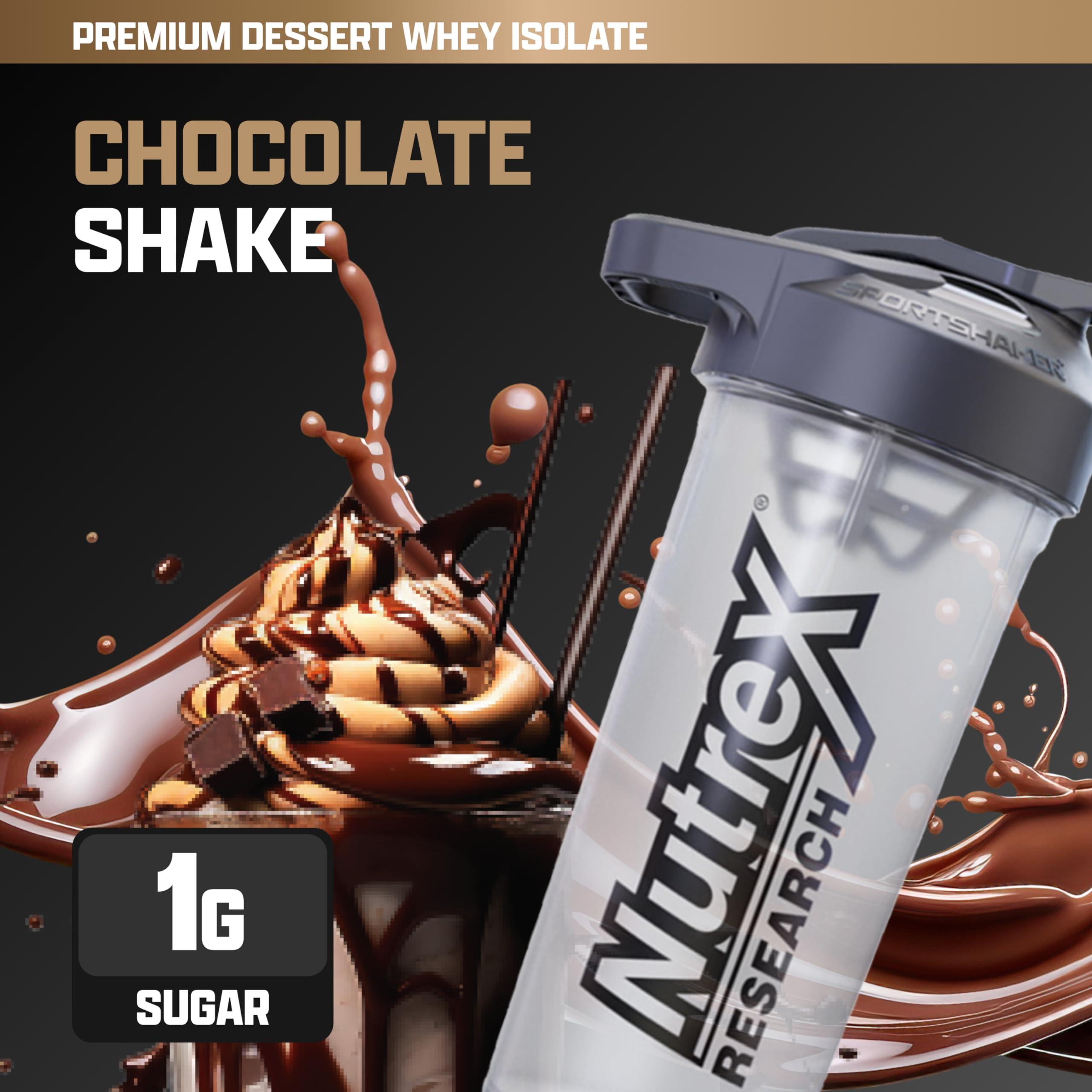 Nutrex Research Nutrex Research IsoFit Chocolate Whey Isolate Protein Powder 100% Whey Protein Isolate | Muscle Recovery, Naturally High EAAs | Fast Absorbing, Easy Digestion | (Chocolate Shake 2lbs 30 Servings)